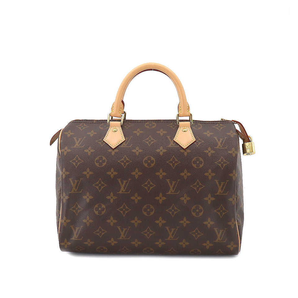 Louis Vuitton Monogram Speedy 30 Hand Bag Brown