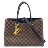 Louis Vuitton Damier Ebene Riverside Shoulder Bag Brown