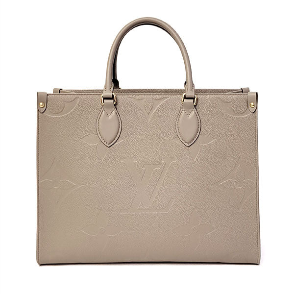 Louis Vuitton On The Go MM Monogram Empreinte Tourterelle Creme