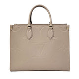 Louis Vuitton On The Go MM Monogram Empreinte Tourterelle Creme