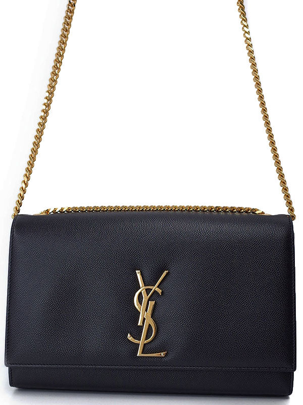 Saint Laurent- Classic Kate Monogram Satchel Shoulder Bag Black