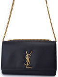 Saint Laurent- Classic Kate Monogram Satchel Shoulder Bag Black