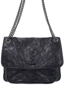 Saint Laurent- Niki Medium Chain Shoulder Bag Black