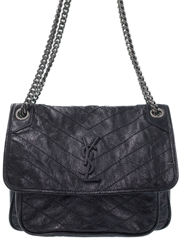 Saint Laurent- Niki Medium Chain Shoulder Bag Black