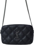 Saint Laurent- Becky Double Zip Pouch Shoulder Bag Black
