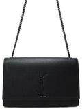 Saint Laurent- Satchel Chain Shoulder Bag Black