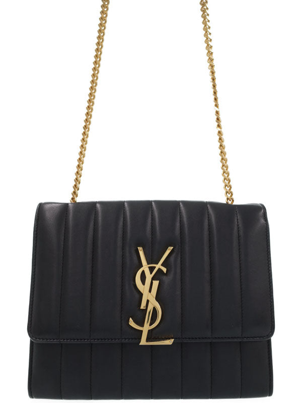 Saint Laurent- Paris Viki Chain Shoulder Bag Black