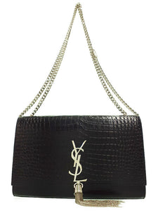 Saint Laurent- Classic Kate Satchel Chain Shoulder Bag Black