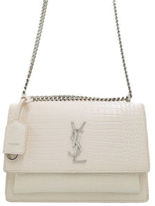 Saint Laurent- Paris Sunset Medium Shoulder Bag White