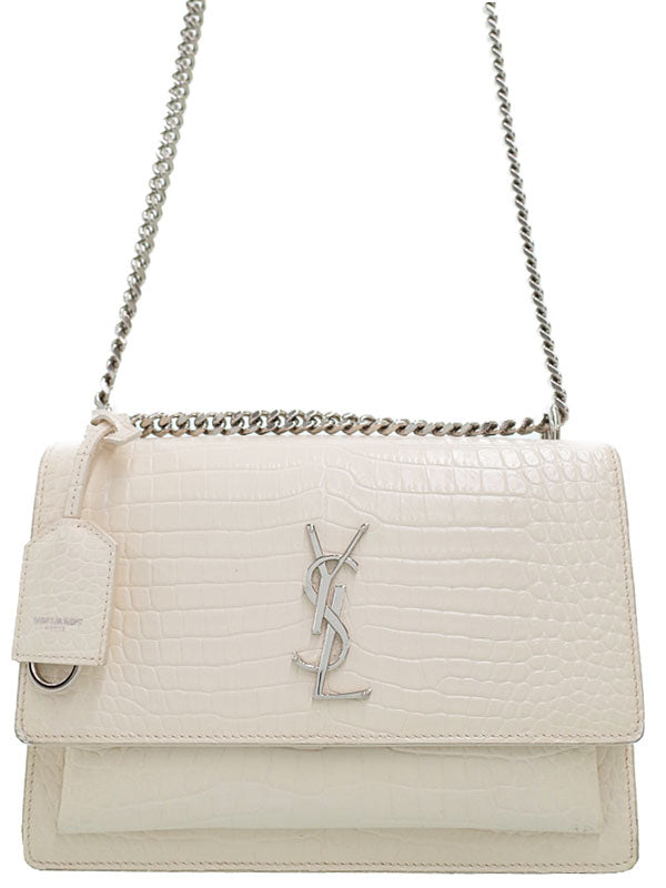 Saint Laurent- Paris Sunset Medium Shoulder Bag White