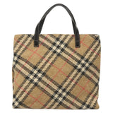 Burberry Nova Check Beige Wool Tote Bag ( )