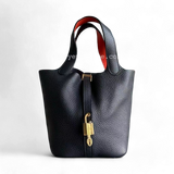 Hermes Picotin 18 - Stamp T Clemence Midnight Blue Gold Hardware