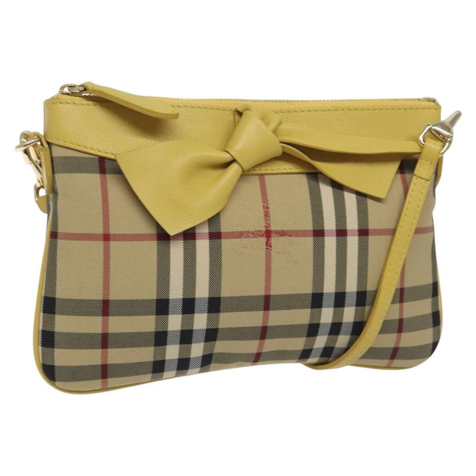 Burberry Nova Check Beige Canvas Shoulder Bag ( )