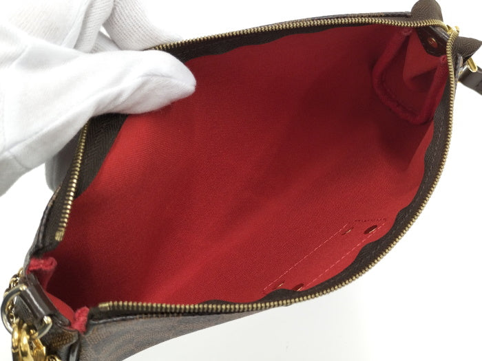 Louis Vuitton Eva 2way Shoulder Bag Chain Bag Damier Ebene