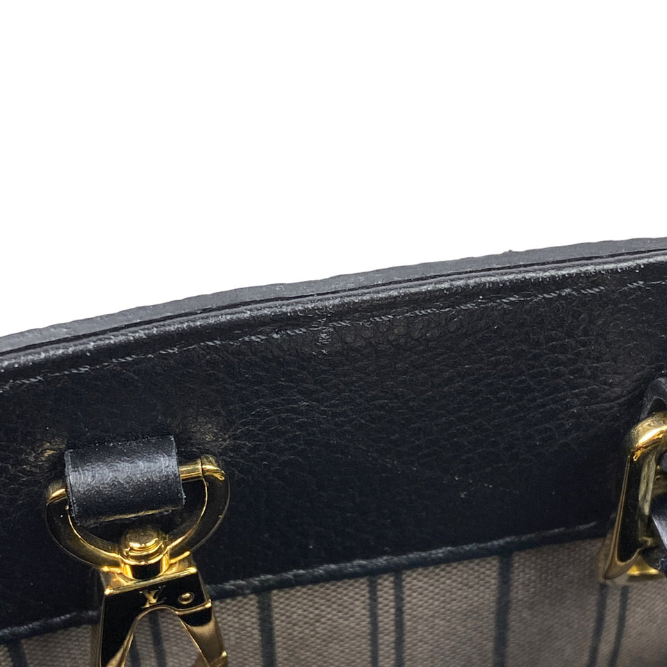 Louis Vuitton Montaigne MM Shoulder Bag Implant Noir Black