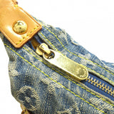 Louis Vuitton Baggy PM Shoulder Bag Blue Denim Leather