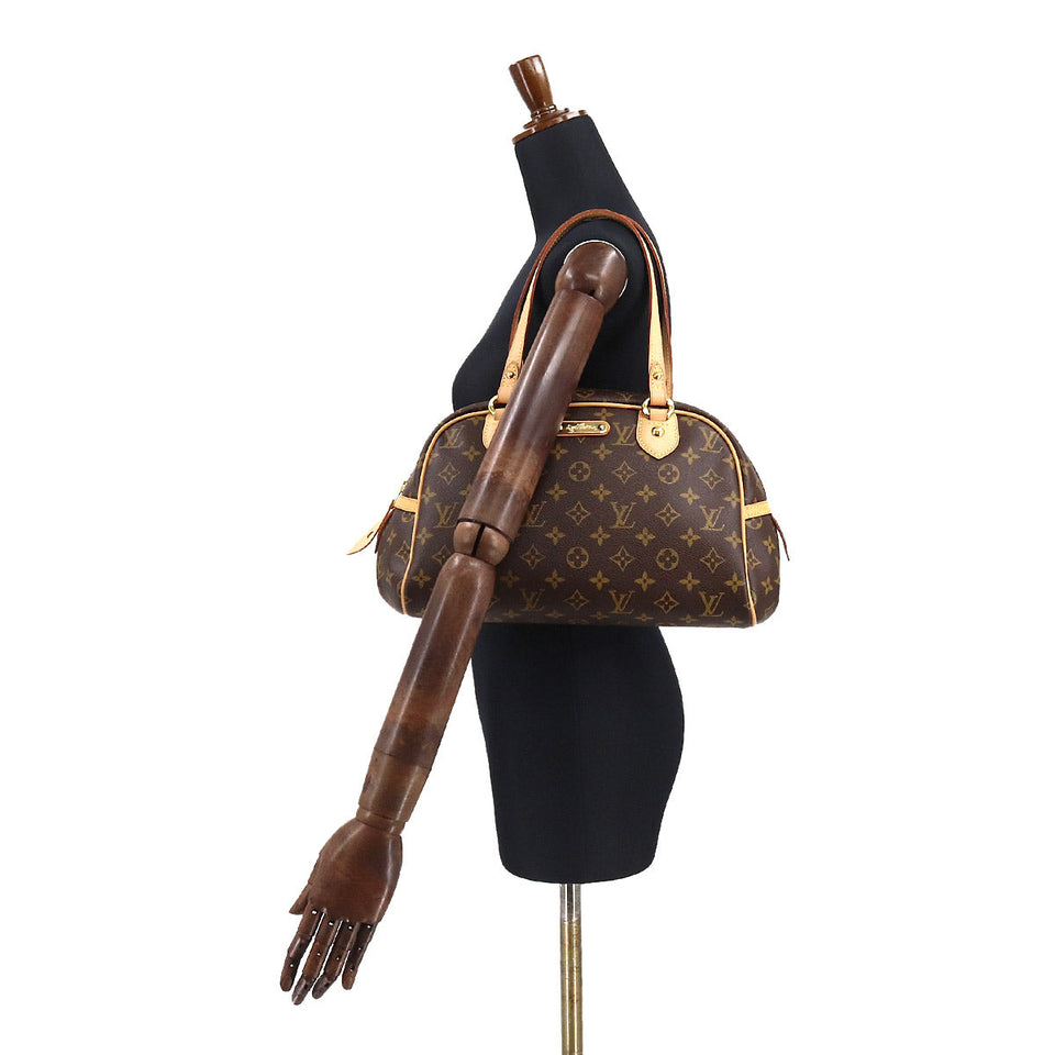 Louis Vuitton Monogram Montorgueil PM Hand Bag Brown