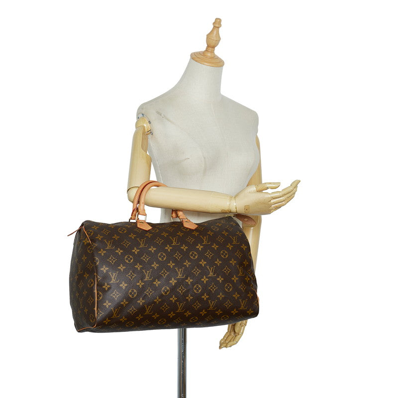 Louis Vuitton Monogram Speedy 40 Shoulder Bag Brown