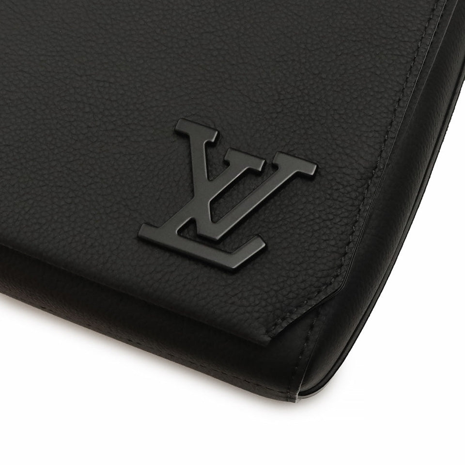 Louis Vuitton Aerogram Takeoff Messenger Shoulder Bag Diagonal Black