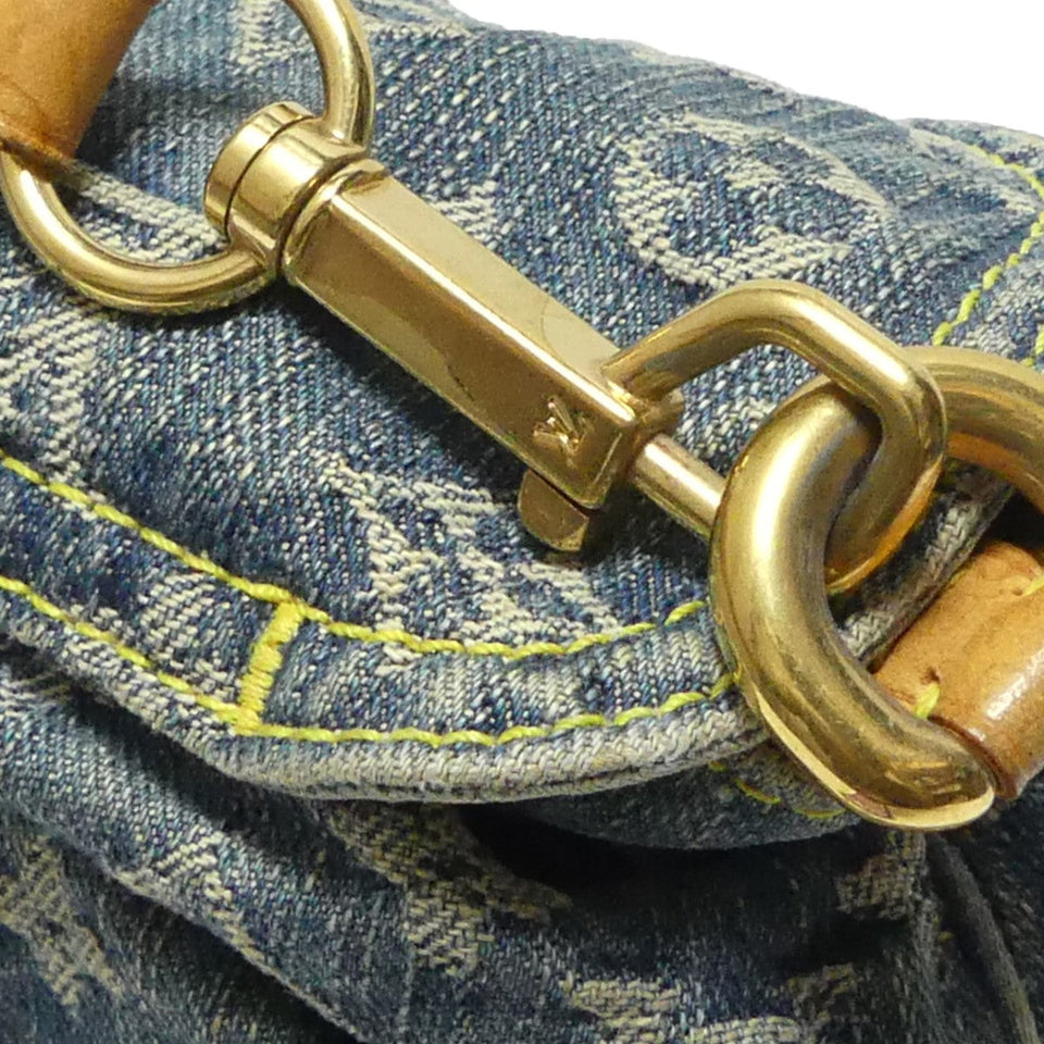 Louis Vuitton Mini Pleaty Monogram Denim Shoulder Bag Blue