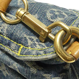 Louis Vuitton Mini Pleaty Monogram Denim Shoulder Bag Blue