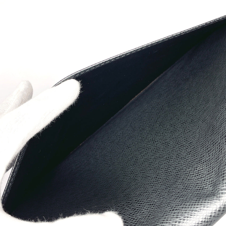 Louis Vuitton Selenga Shoulder Bag Taiga Leather Black
