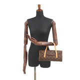 Louis Vuitton Monogram Sonatine Hand Bag Brown Gold Metal Fittings