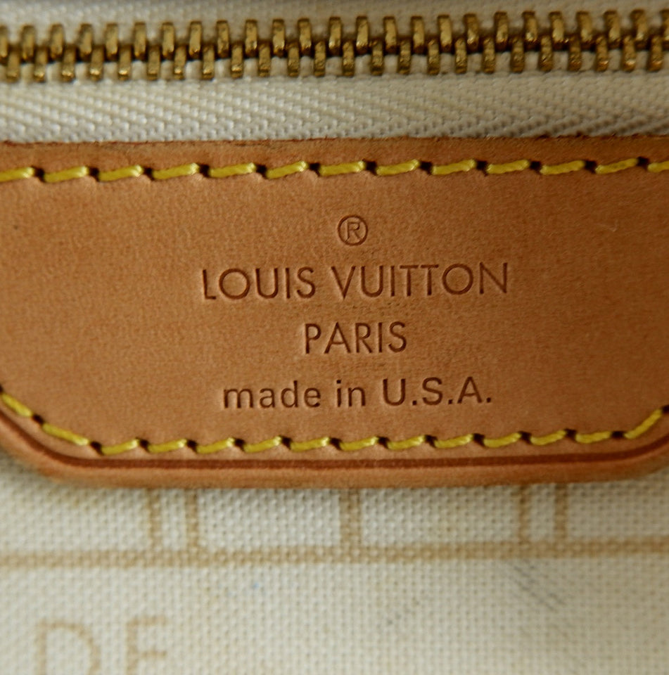 Louis Vuitton Neverfull PM Damier Azur Tote Bag Handbag