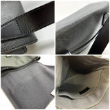 Louis Vuitton Saratov PM Shoulder Bag Taiga Leather Canvas