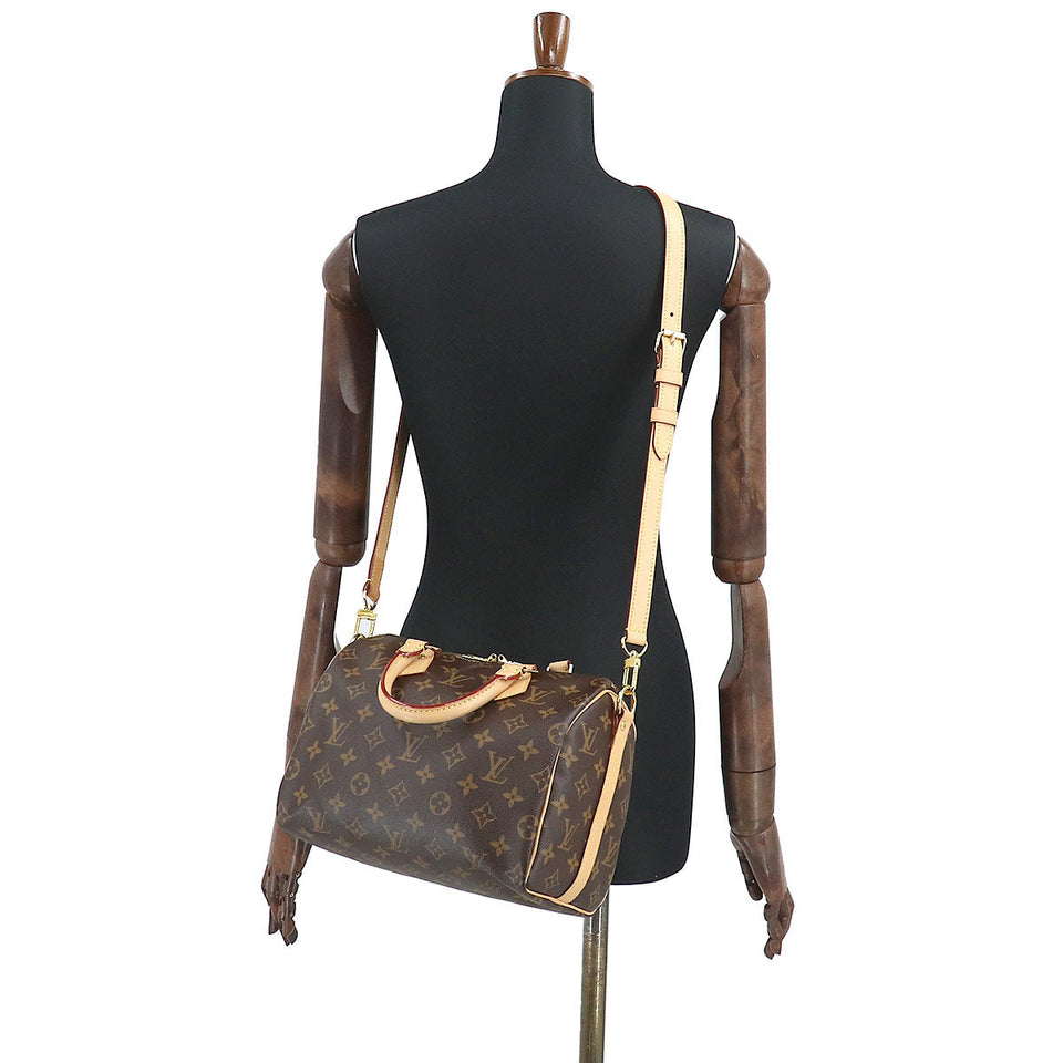 Louis Vuitton Monogram Speedy Bandouliere 25 Shoulder Bag Brown