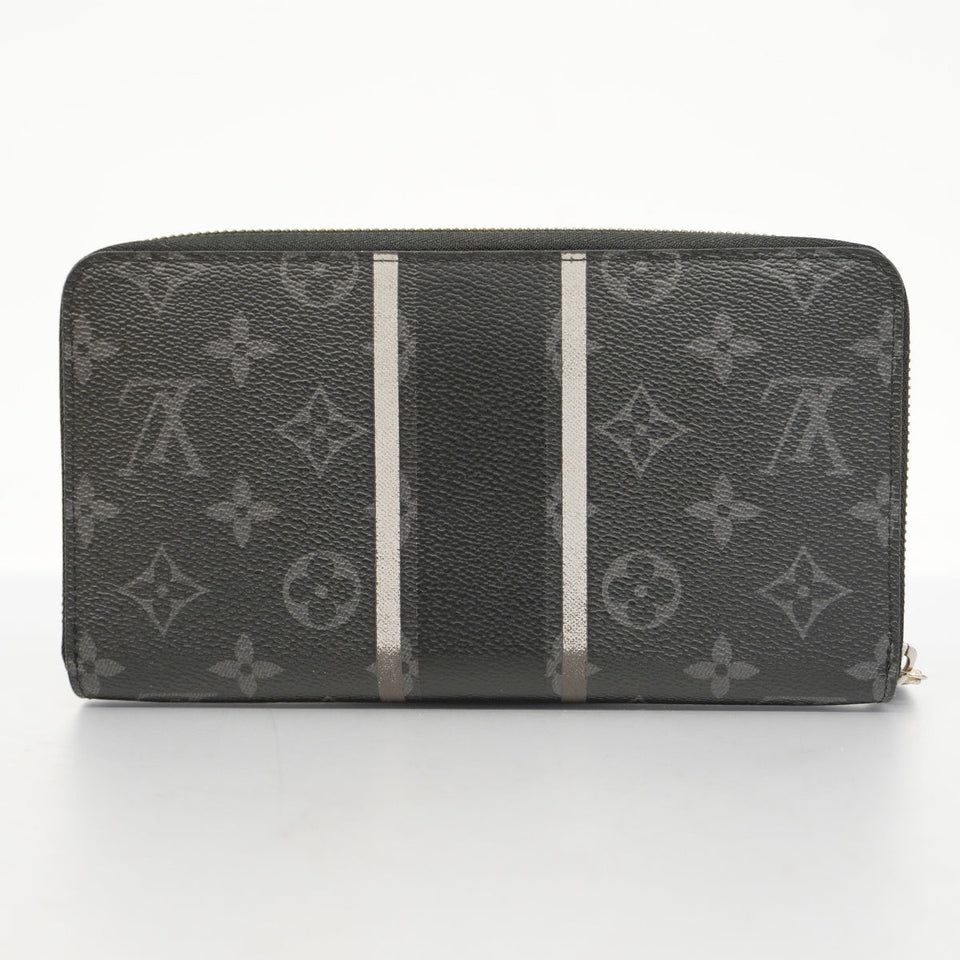 Louis Vuitton Bifold Long Wallet Monogram Eclipse Fragment Zippy Organizer