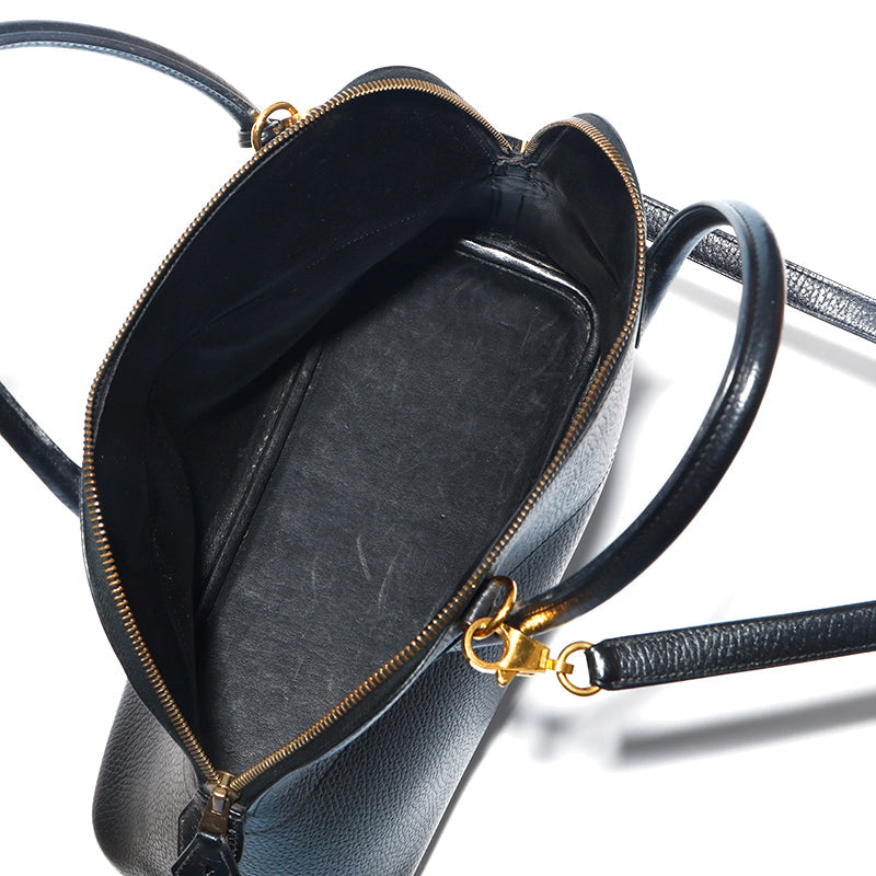 Hermes Bolide 31 G Metal Fittings Handbag ◯x Engraved Ardennes Black