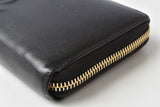 Saint Laurent- Paris Wallet Long Wallet Round Zipper Leather Black