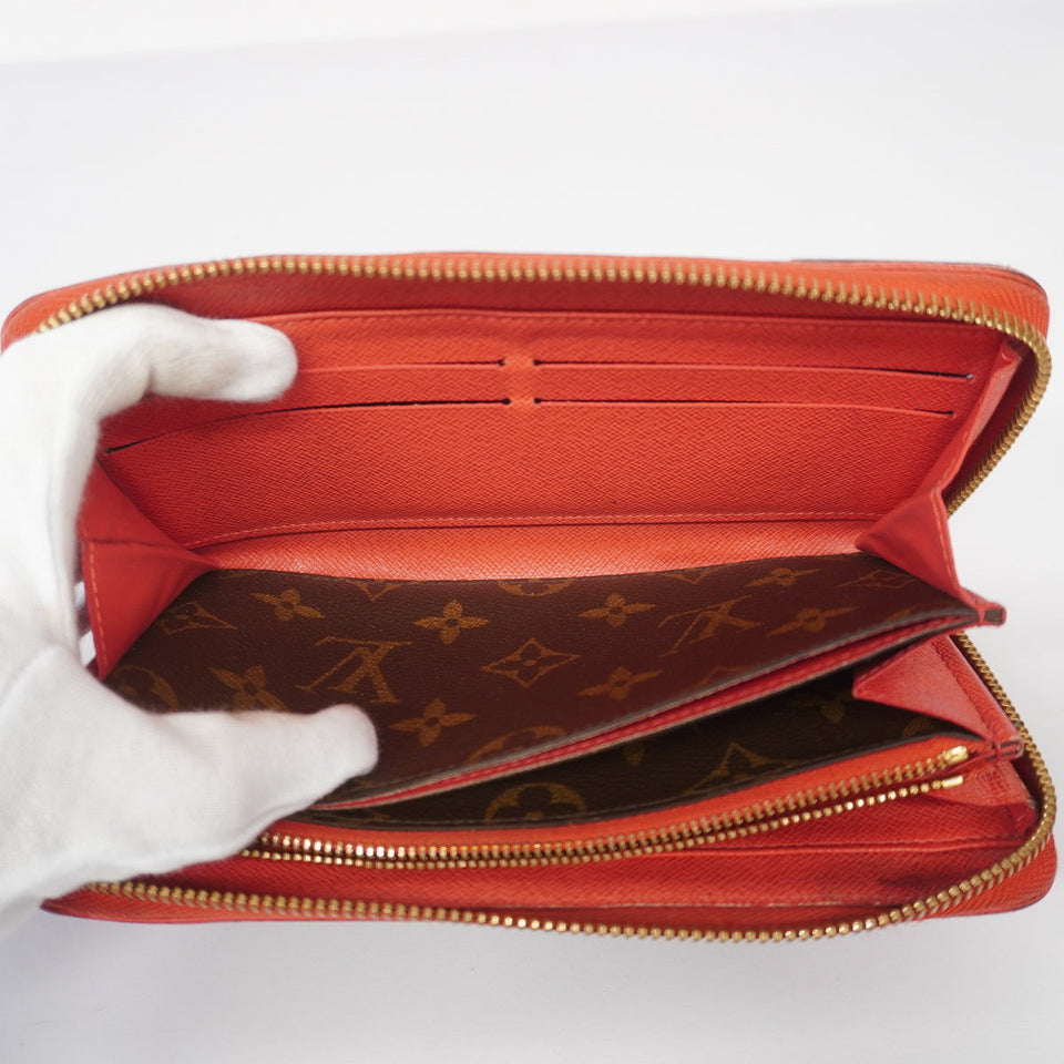 Louis Vuitton Long Wallet Monogram Zippy Wallet Retiro Red