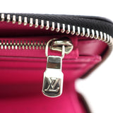 Louis Vuitton Zippy Wallet Vertical Coated Canvas Round Zipper Fuchsia Pink