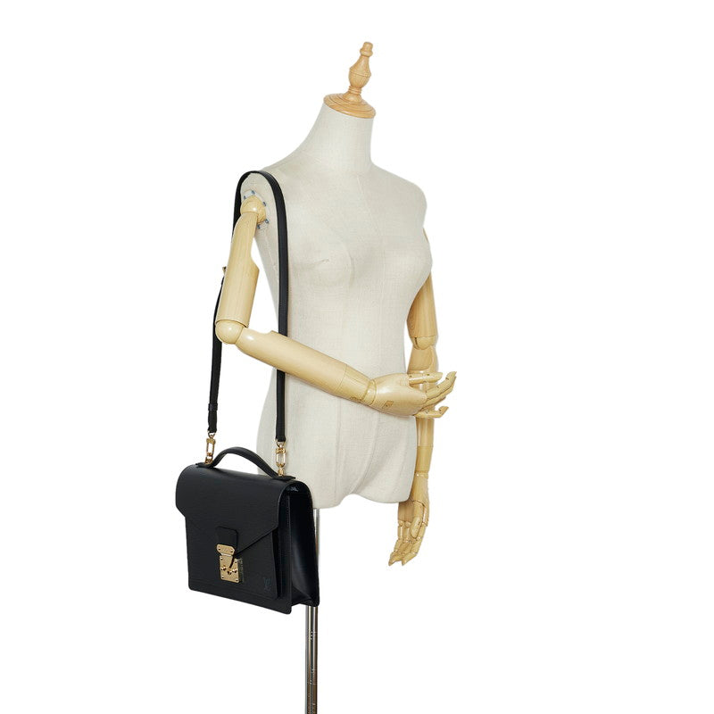 Louis Vuitton Epi Monceau Handbag Shoulder Bag 2way Noir Black