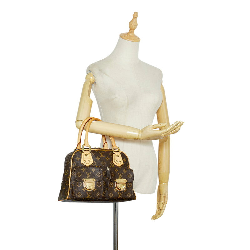 Louis Vuitton Monogram Manhattan PM Handbag Brown