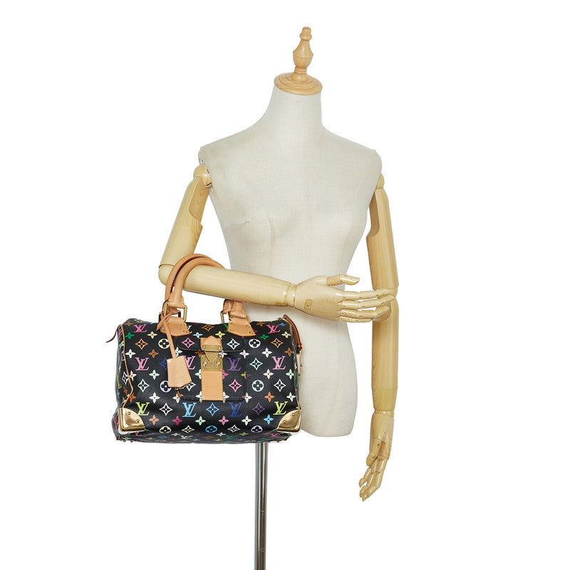 Louis Vuitton Monogram Multicolor Speedy 30 Handbag Mini Bag Black Noir