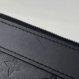 Louis Vuitton Pochette Discovery Monogram Shadow Clutch Bag Black
