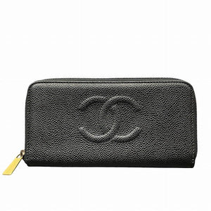Chanel Coco Mark Caviar Skin Long Wallet