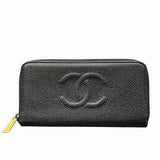 Chanel Coco Mark Caviar Skin Long Wallet