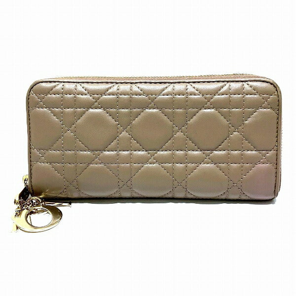 Dior Lady Dior Patent Calfskin Long Wallet