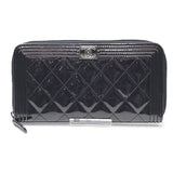 Chanel Boy Chanel Patent Leather Long Wallet