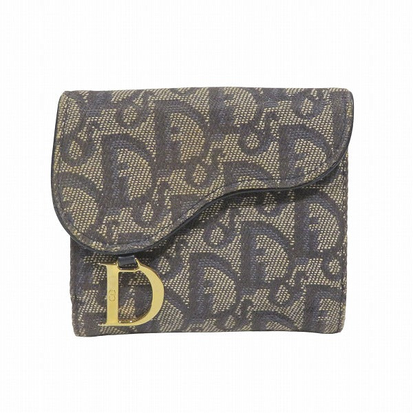 Dior Trotter Saddle Canvas Leather Wallet