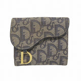 Dior Trotter Saddle Canvas Leather Wallet