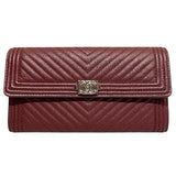 Chanel Boy Chanel Long Flap Wallet Lambskin Wallet