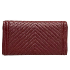 Chanel Boy Chanel Long Flap Wallet Lambskin Wallet