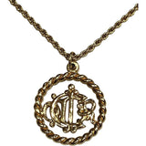 Dior Logo Round Necklace