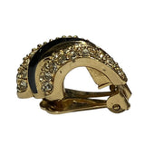 Christian Dior Curve Rhinestone Earrings