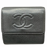 Chanel Coco Mark Caviar Skin Trifold Wallet